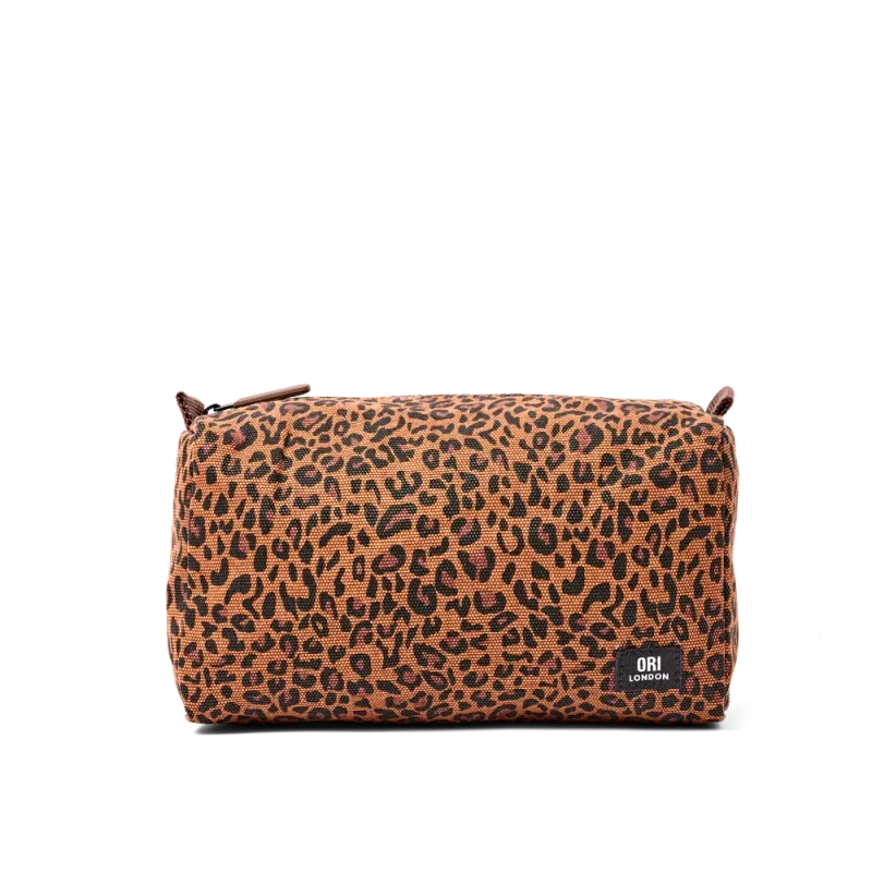 ORI London Maygrove Wash Bag Mini Leopard ORI London Maygrove Wash Bag Mini Leopard