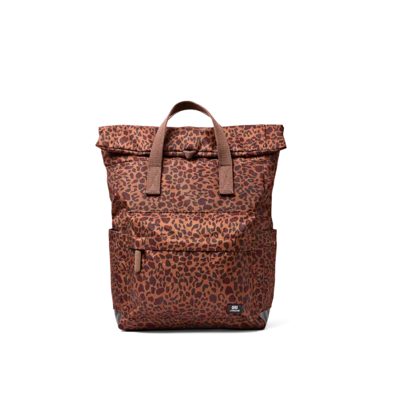 ORI London Canfield Roll Top Backpack Mini Leopard ORI London Canfield Roll Top Backpack Mini Leopard