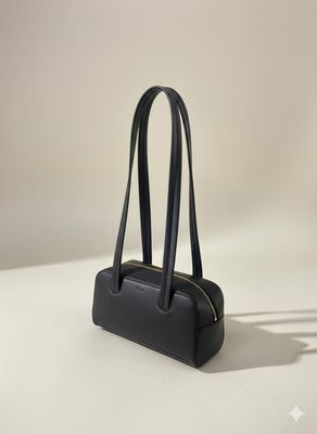 RISA Lilie Bowler Bag Black Leather