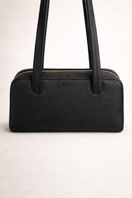 RISA Lilie Bowler Bag Black Leather