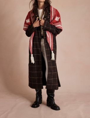 Free People Over The Coat Shawl Red