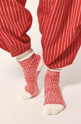 Free People Nordic Knit Sock Pack Red