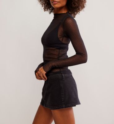 Free People Minding My Business Top Black