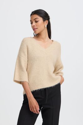 B. Young BYMillers Short Sleeve Sweater Birch B. Young BYMillers Short Sleeve Sweater Birch