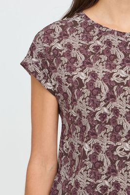Fransa FRSeen Tee Entangles Small Brown Port