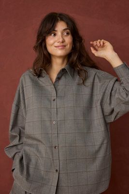 Fransa FRKalina Shirt Driftwood Plaid