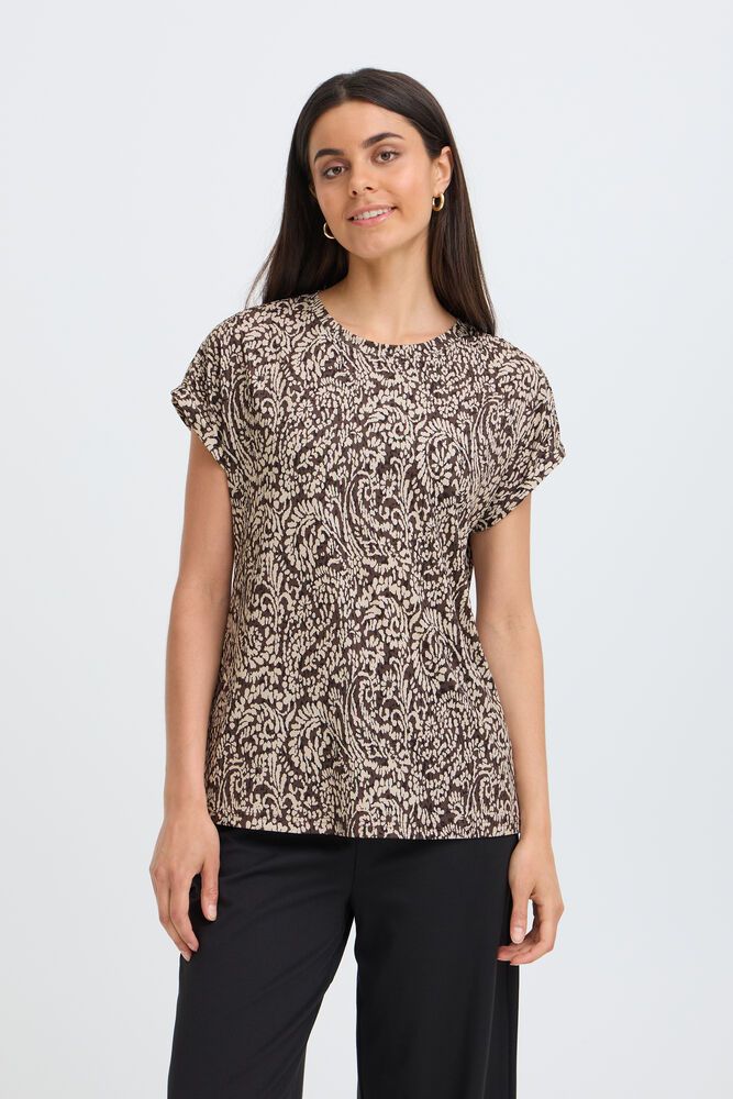 Fransa FRSeen Tee Aura Bloom Hot Fudge Fransa FRSeen Tee Aura Bloom Hot Fudge