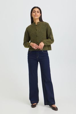 Fransa FRSanny Cardigan Fir Green Melange