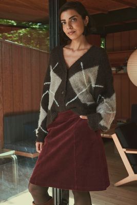 Fransa FRCharleen Cardigan Hot Fudge Check Fransa FRCharleen Cardigan Hot Fudge Check