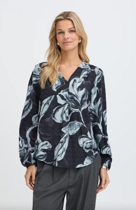 Fransa FRAriana Shirt Ink Blue Blizzard Fransa FRAriana Shirt Ink Blue Blizzard