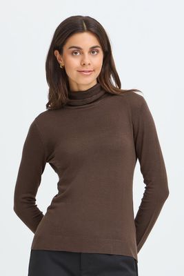 Fransa FRMary Turtleneck Hot Fudge