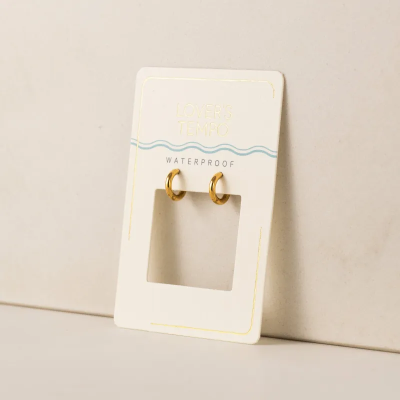 Lover's Tempo Waterproof Tube 10mm Hoop Earrings