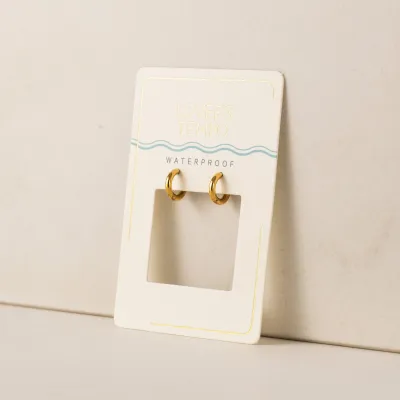 Lover's Tempo Waterproof Tube 10mm Hoop Earrings