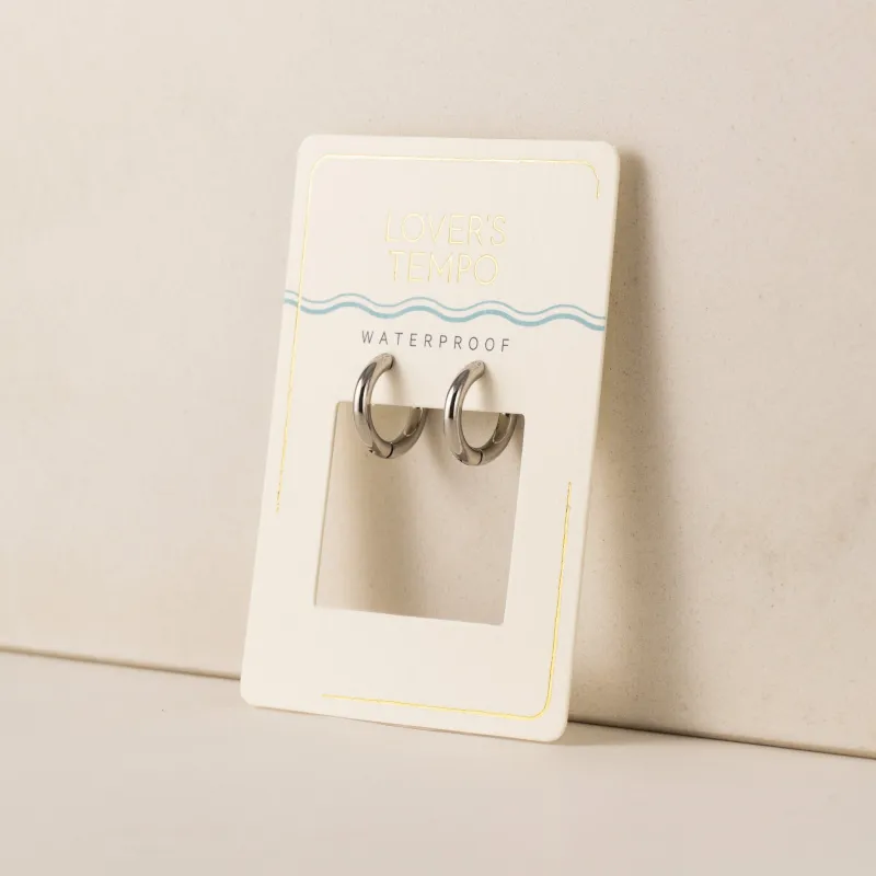 Lover's Tempo Waterproof Tube 10mm Hoop Earrings