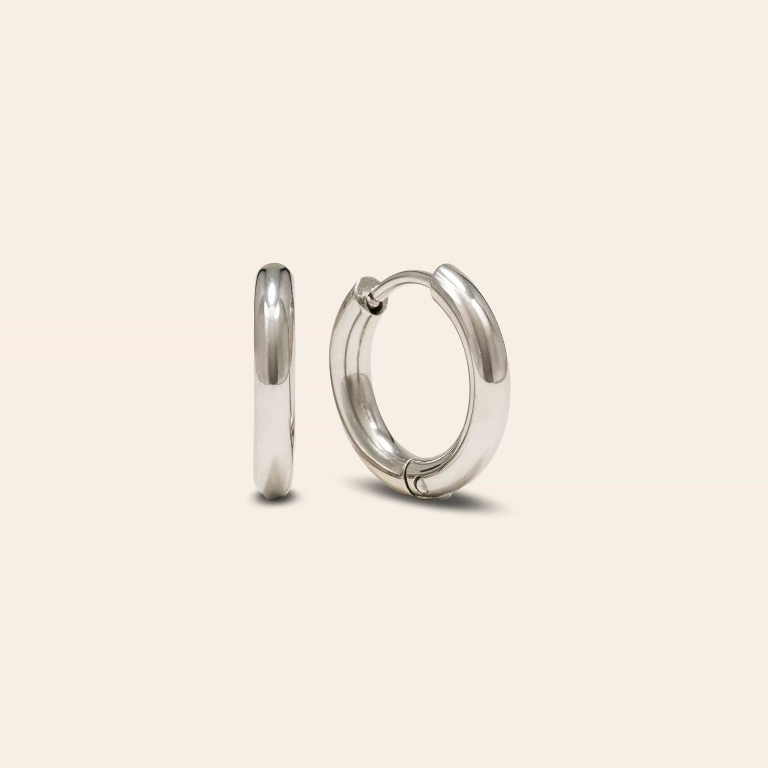 Lover's Tempo Waterproof Tube 15mm Hoop Earrings Lover's Tempo Waterproof Tube 15mm Hoop Earrings