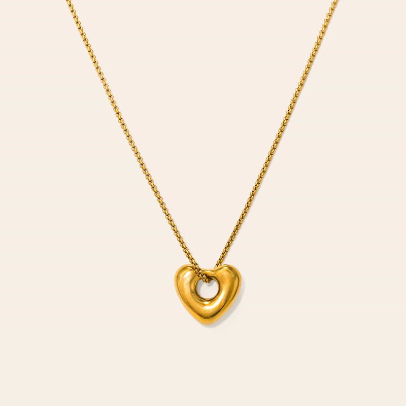 Lover's Tempo Waterproof Heart Charm Necklace