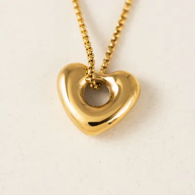Lover's Tempo Waterproof Heart Charm Necklace Lover's Tempo Waterproof Heart Charm Necklace