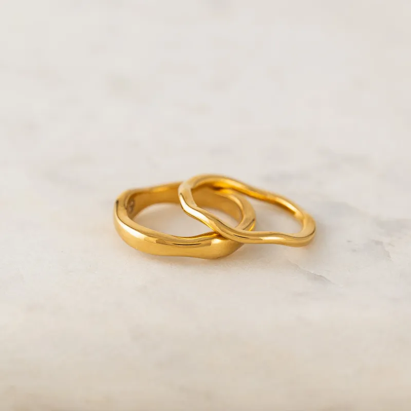 Lover's Tempo Waterproof Coral Ring Set