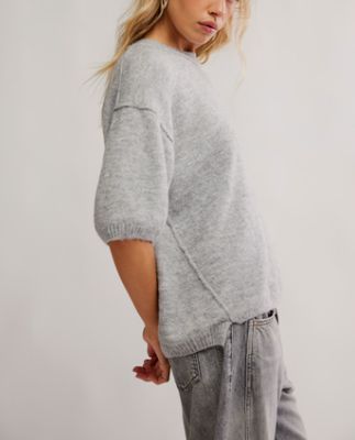 Free People Margot Sweater Tee Heather Grey