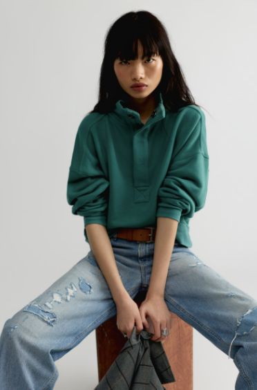 Free People Timeless Pullover Aqua