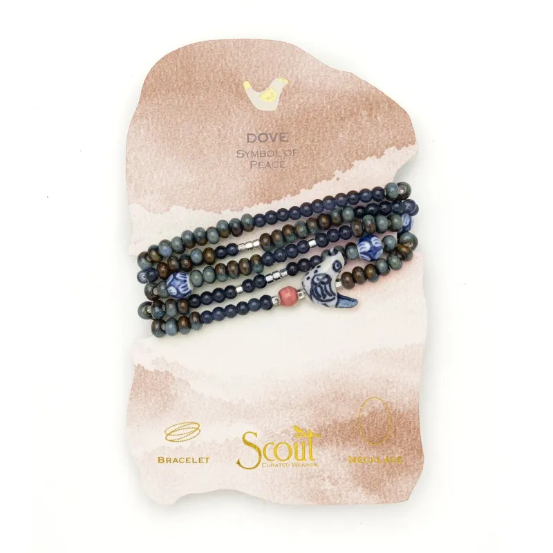 Scout Ceramic Bead Wrap Peace/Dove