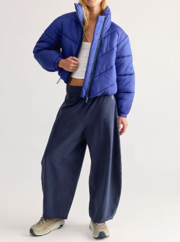 Free People Hot Shot Easy Pant True Navy