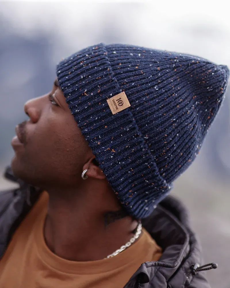 Ten Tree Bristow Fleck Beanie Midnight Blue Fleck