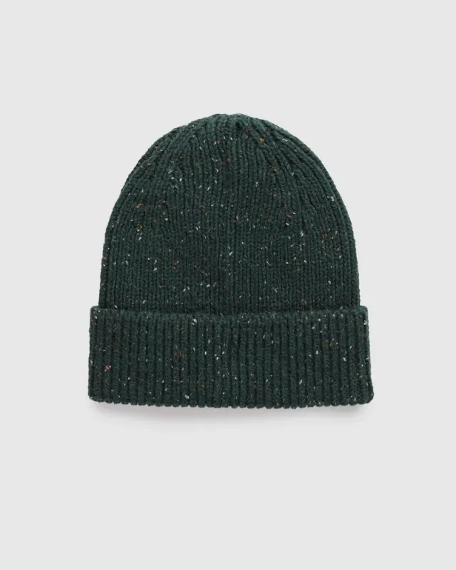 Ten Tree Bristow Fleck Beanie Dark Forest Green Fleck