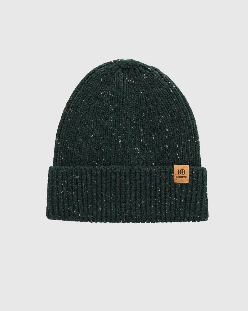 Ten Tree Bristow Fleck Beanie Dark Forest Green Fleck
