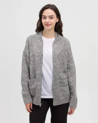 Ten Tree W Garibaldi Cardigan Grey Blend