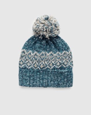 Ten Tree Banff Pom Beanie Pacific Teal Heather Geo Pom