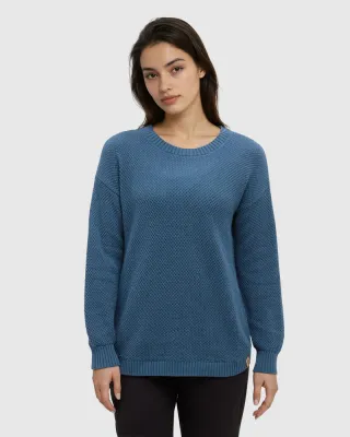 Ten Tree W Broughton Sweater Blue Horizon