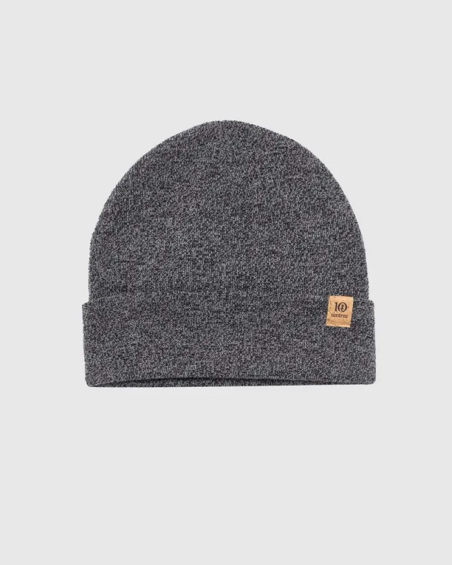 Ten Tree Wool Kurt Beanie Meteorite Black Marled