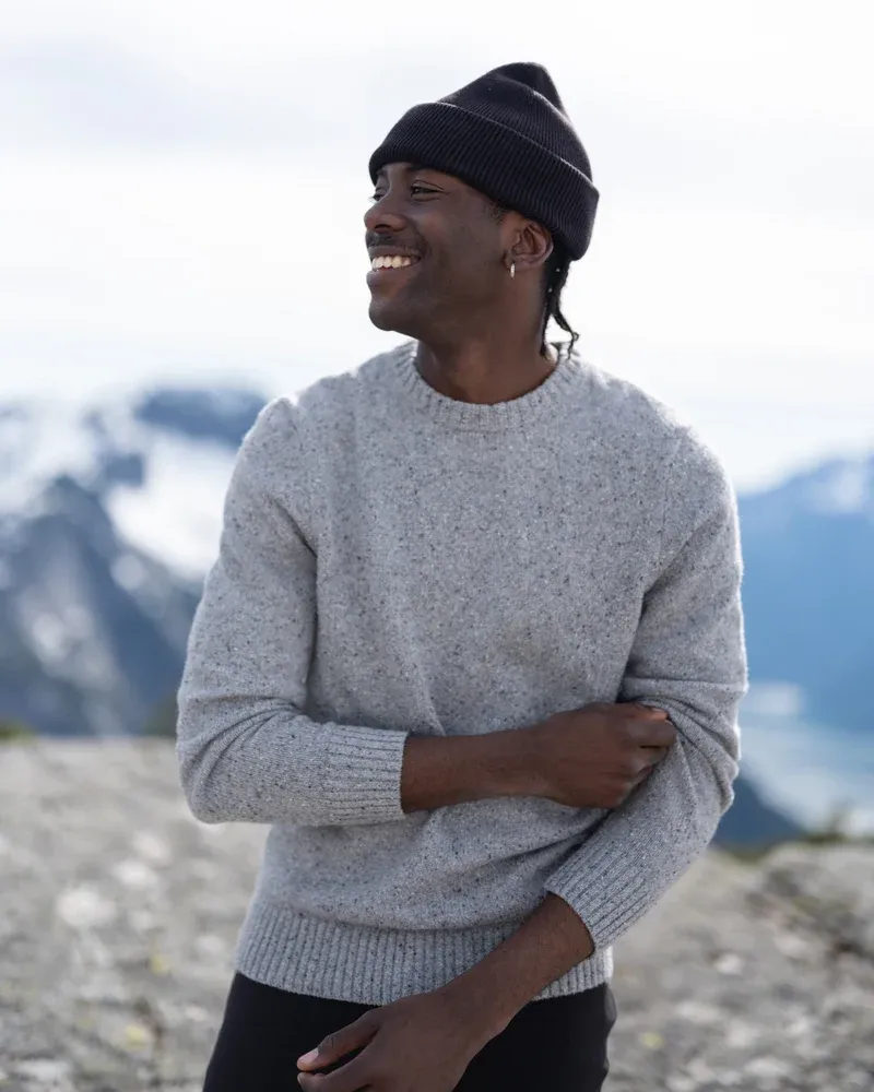 Ten Tree M Rambler Fleck Sweater Harbour Grey