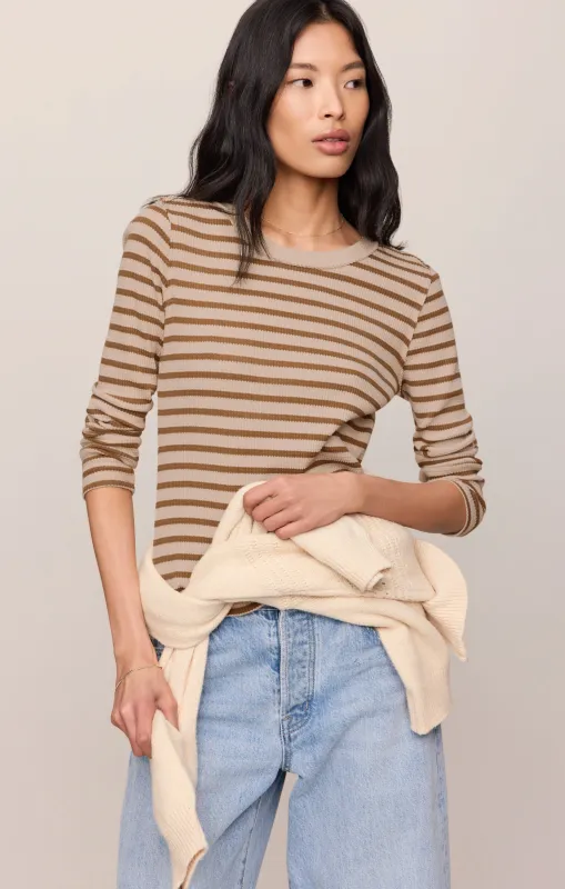 Z Supply Arlet Stripe Thermal Top Saddle