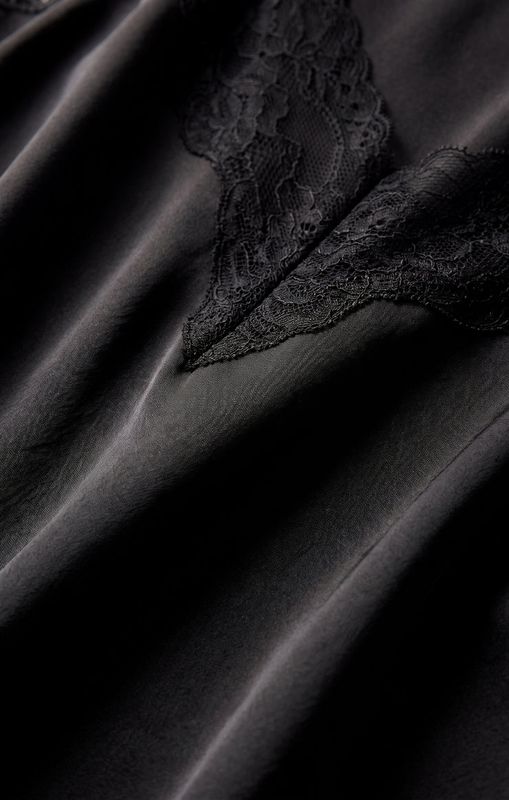 Z Supply Moira Lace Inset Cami Black