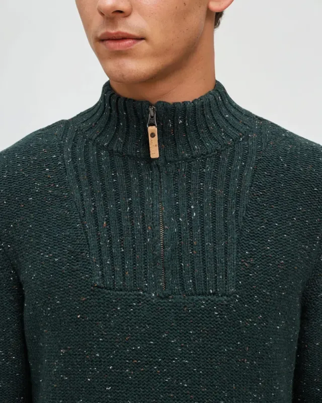 Ten Tree M Conrad Fleck Sweater Dark Forest Green