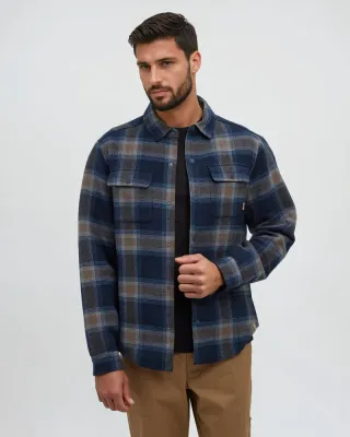 Ten Tree M Willingdon Jacket Midnight Blue Plaid
