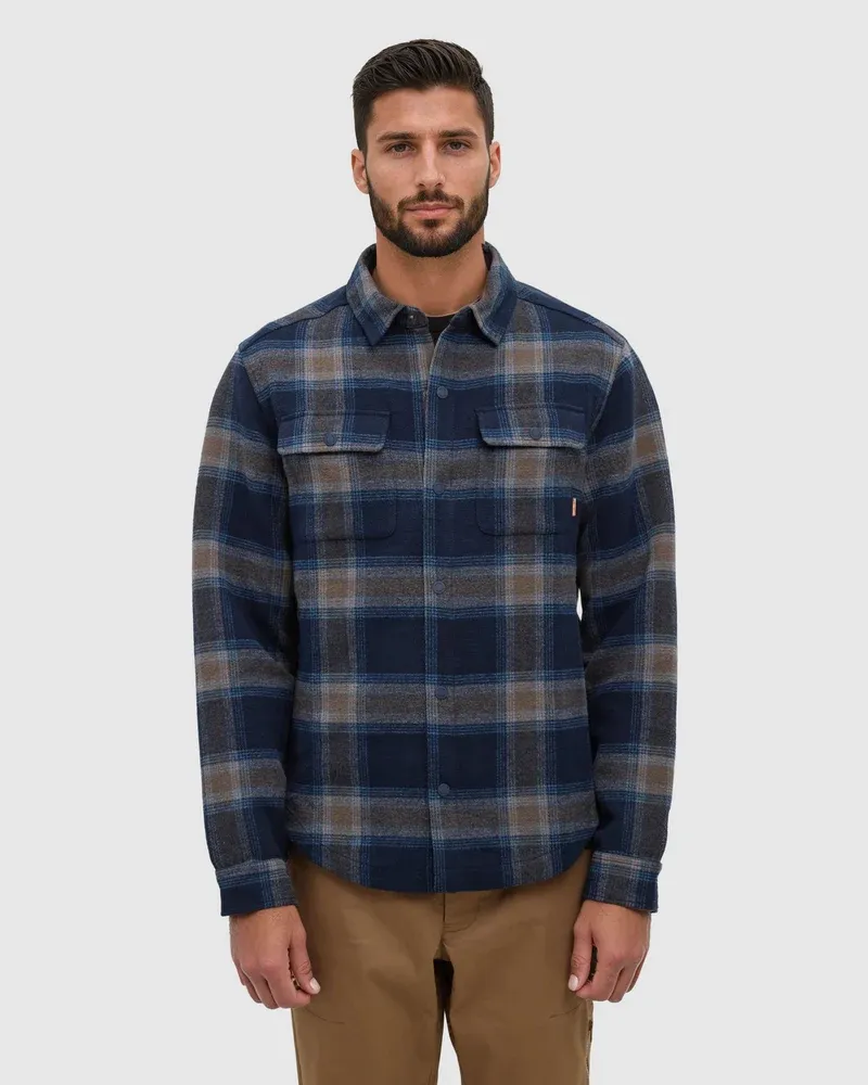 Ten Tree M Willingdon Jacket Midnight Blue Plaid