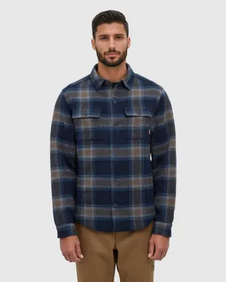 Ten Tree M Willingdon Jacket Midnight Blue Plaid