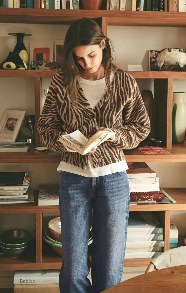 Z Supply All The Wild Cardigan Dark Chocolate