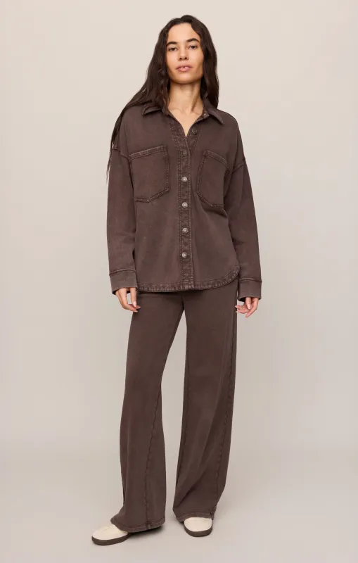 Z Supply All Day Knit Jacket Dark Chocolate
