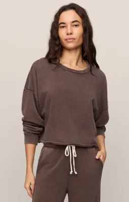 Z Supply Circuit Sweatshirt Dark Chocolate
