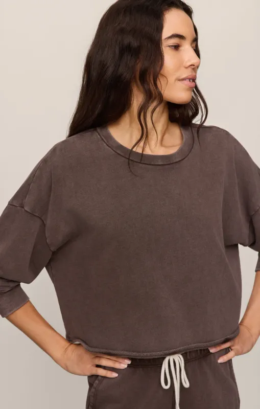 Z Supply Circuit Sweatshirt Dark Chocolate