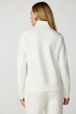 MPG Dreamweave Mock Neck Sweater Vanilla