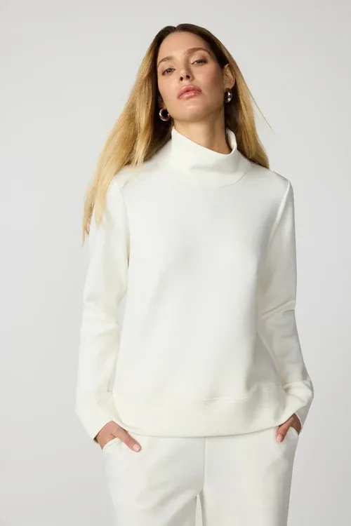 MPG Dreamweave Mock Neck Sweater Vanilla