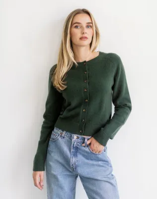 Brunette the Label Little Sister Cardigan Chive