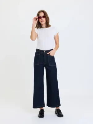 Daze Valley Girl HR Patch Pocket Wide Ankle Rinse