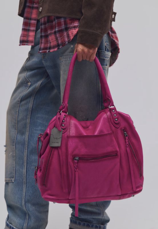 Free People WTF Emerson Tote Raspberry Rose