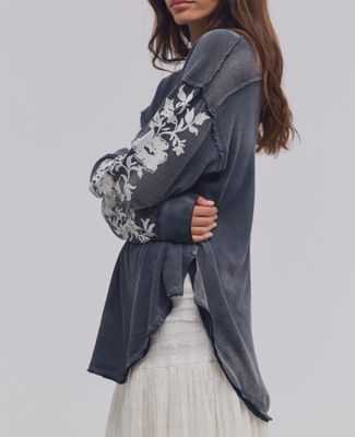 Free People Flora Long Sleeve Black Combo